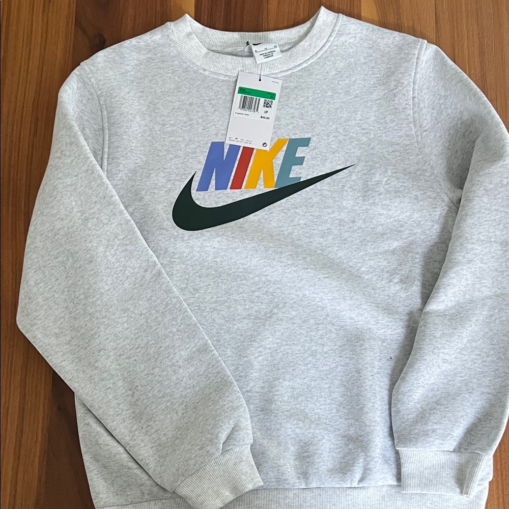 Nike Big Kids  Multicolor Logo Crewneck Sweater